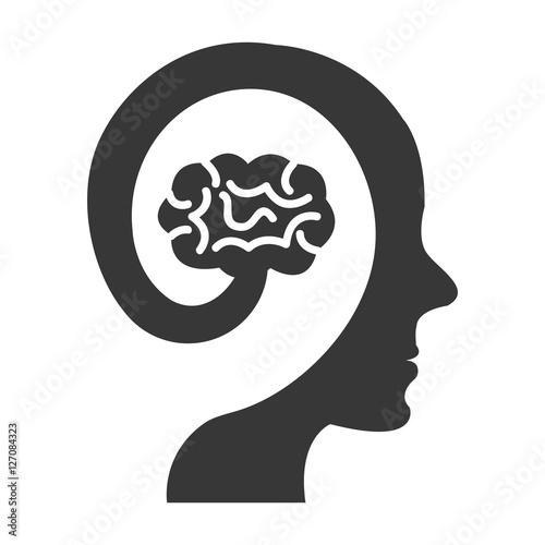 brain storm human organ icon vector illustration design