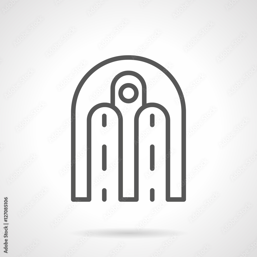 Architecture arch simple line vector icon Architecture arch simple line vector icon