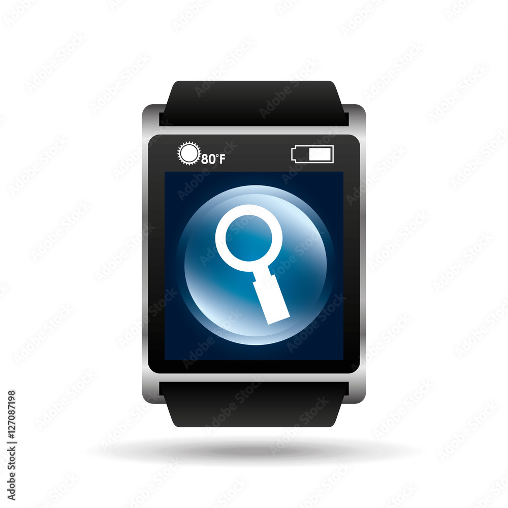 smart watch search icon media vector illustration eps 10 smart watch search icon media vector illustration eps 10