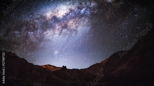 star trails in Atacama desert Chile