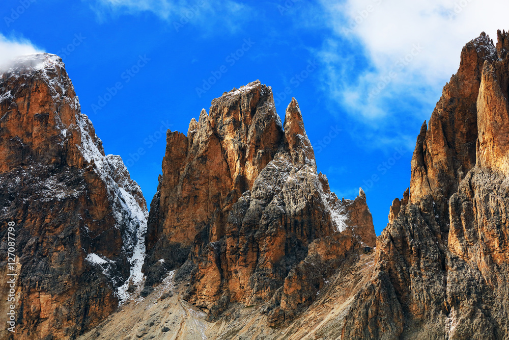 Sassolungo Group, South Tirol, Dolomites Mountains, Italy, Europe