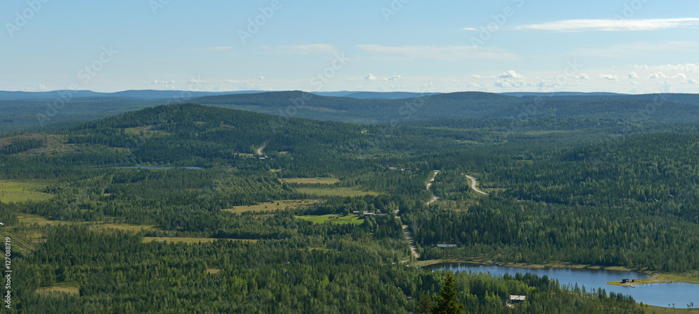 Northern Finland, Lapland. Panorama