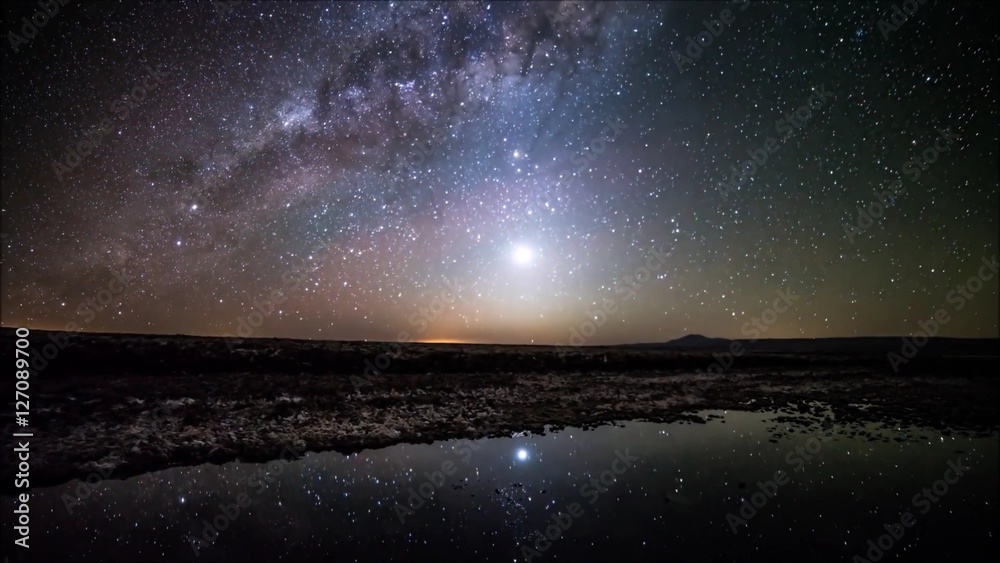 Fototapeta premium star trails in Atacama desert Chile