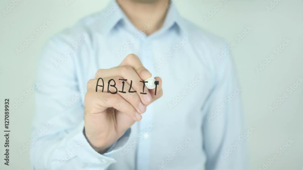 Ability, Man Writing on Screen Ability, Man Writing on Screen
