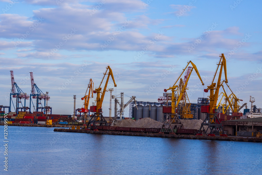 cargo station in the sea port 