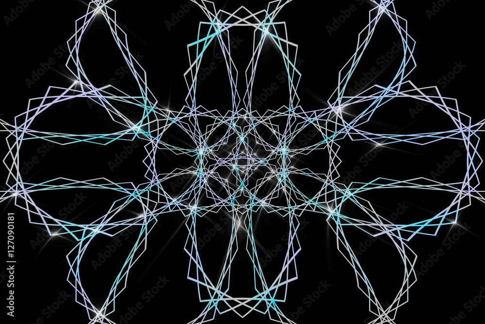 Geometric background / Abstract background of geometric on black background.