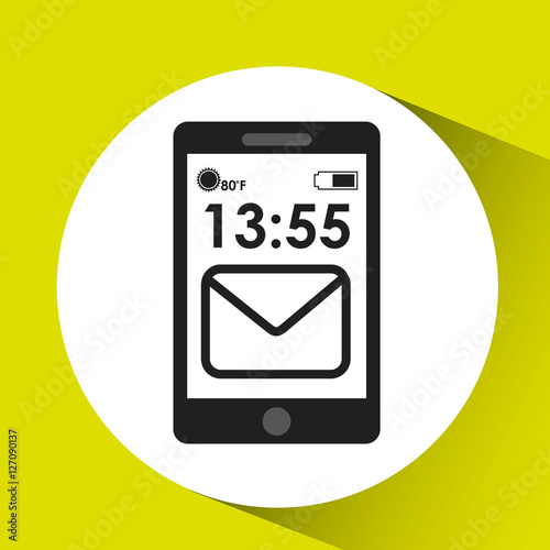 cellphone internet email network media icon vector illustration eps 10