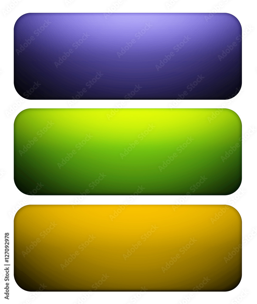 Three bright buttons Three bright buttons
