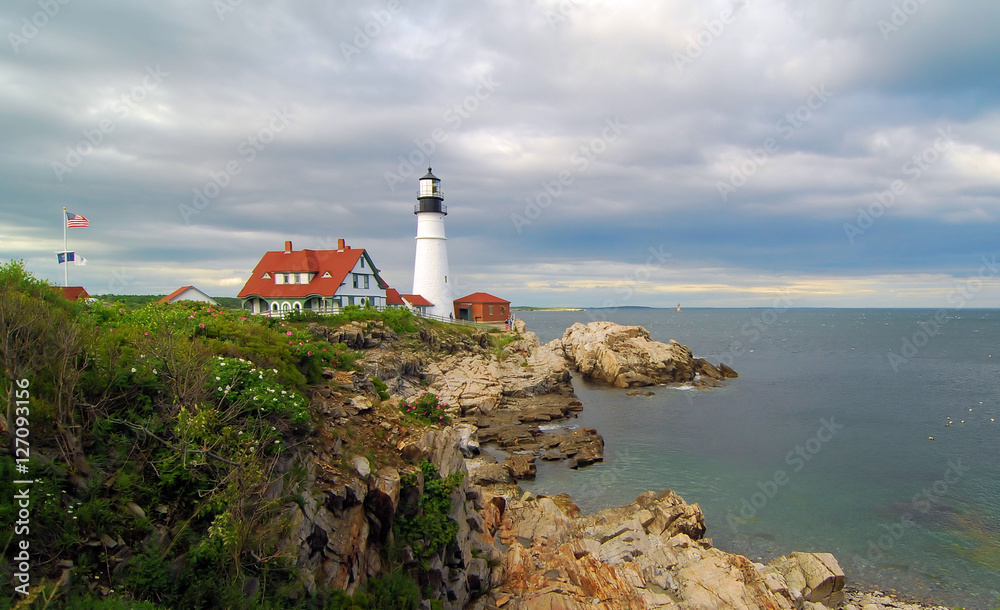 Headlight of Maine / The Portland Headlight Lighthouse in Portland, Maine 