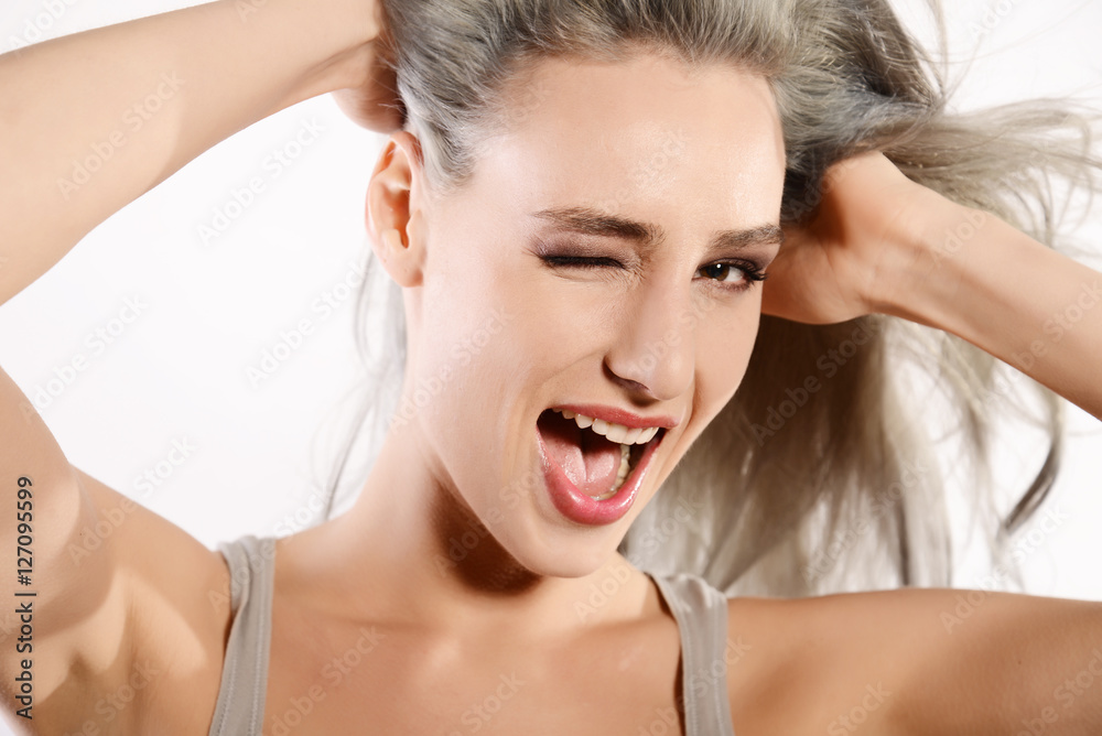 Naklejka premium fashion beauty of beautiful woman