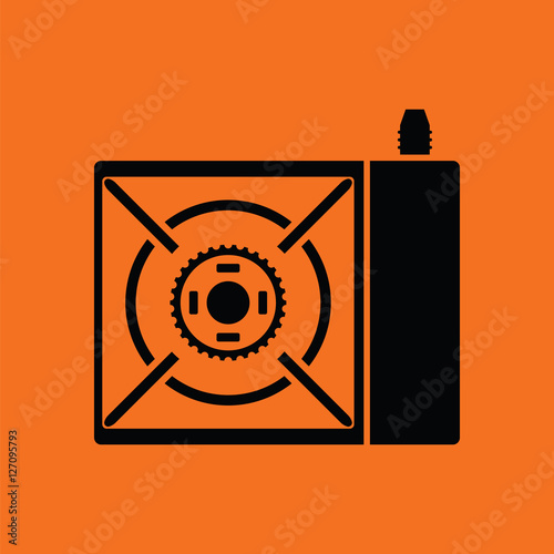 Camping gas burner stove icon