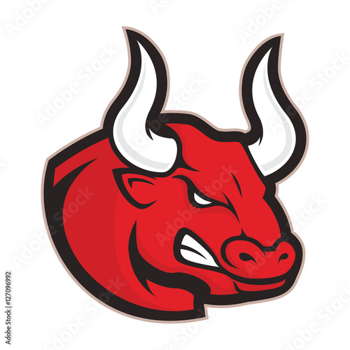 Angry bull mascot