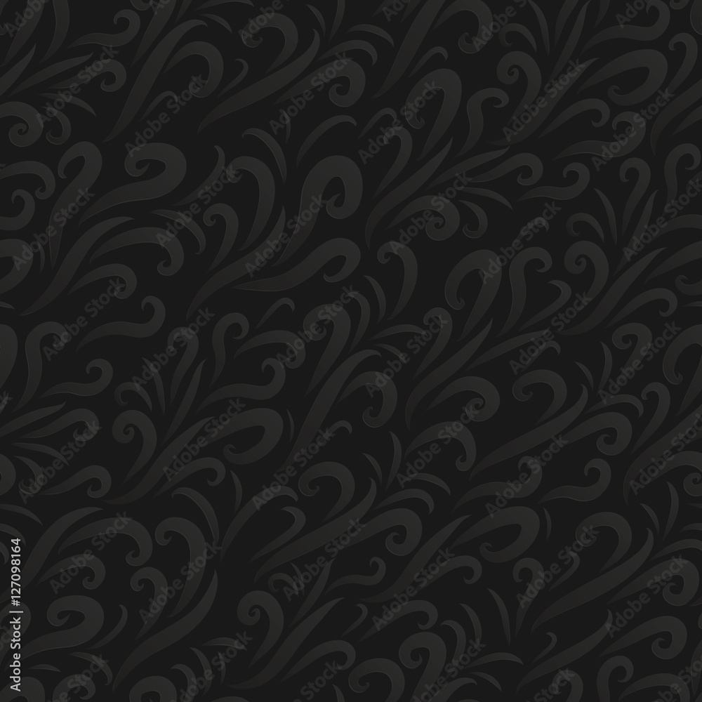 floral abstract seamless pattern background dark. vector illustration