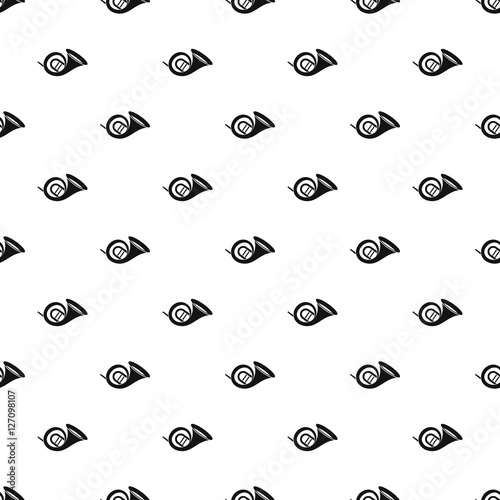French horn pattern. Simple illustration of french horn vector pattern for web