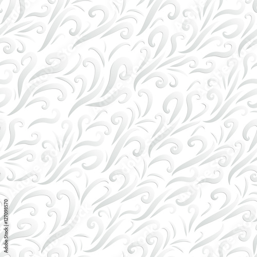 Floral Spring Seamless Pattern Vector White Background