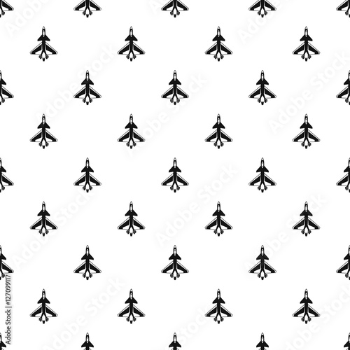 Military aircraft pattern. Simple illustration of military aircraft vector pattern for web