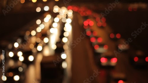 traffic jam in evening, defocused