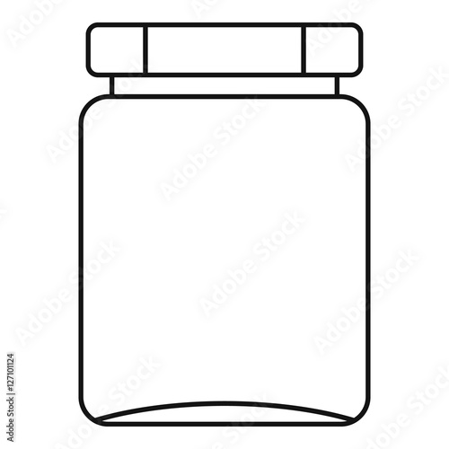 Jar icon. Outline illustration of jar vector icon for web