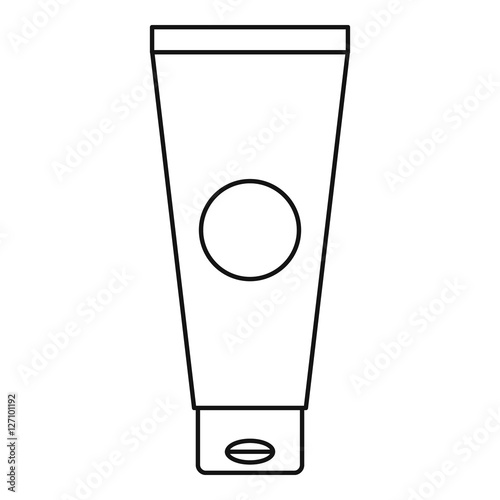 Cream tube icon. Outline illustration of cream tube vector icon for web