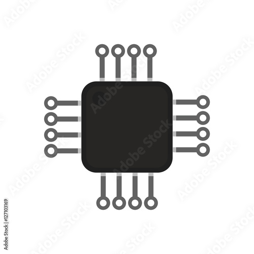 Electronic chip, abstract vector design by ESP10