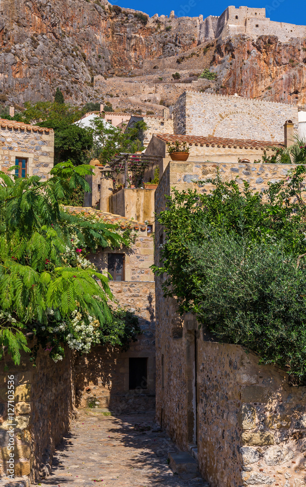 Monemvasia the medieval town in Peloponnese