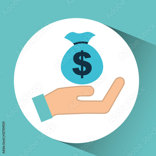 Photos hand concept save bag money vector illustration eps 10