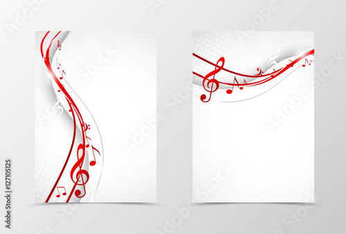 Front and back wave flyer template design