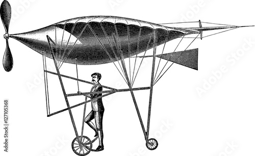 Vintage image ancient aircraft