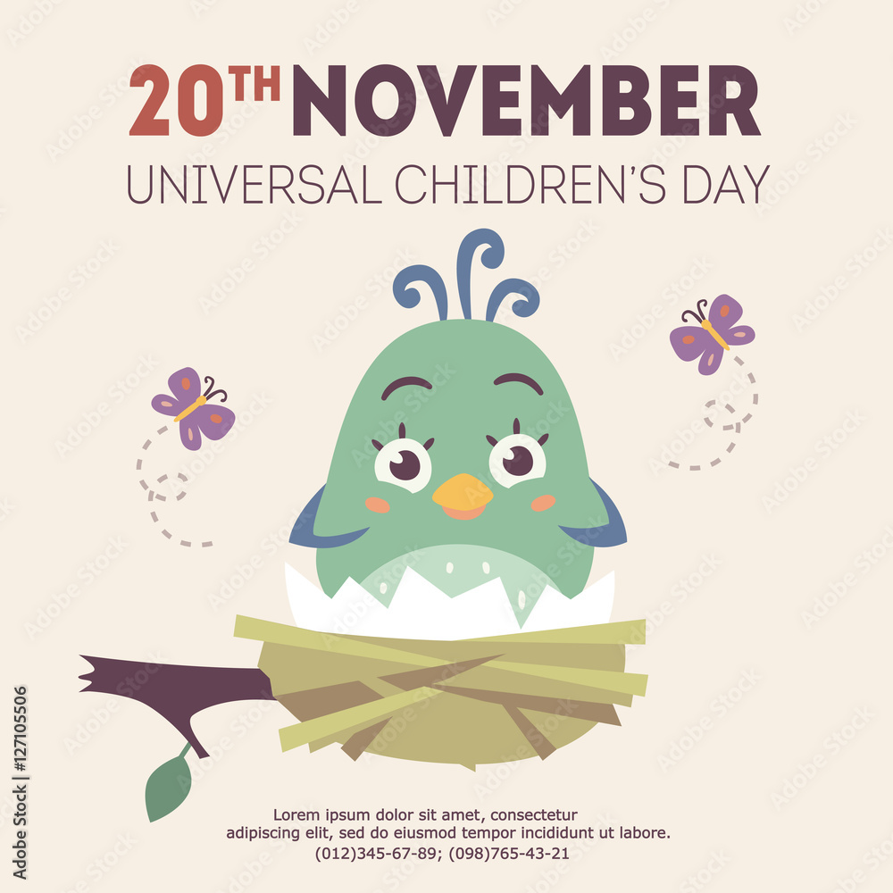 vector universal children's day illustration