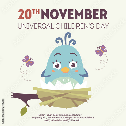 vector universal children's day illustration