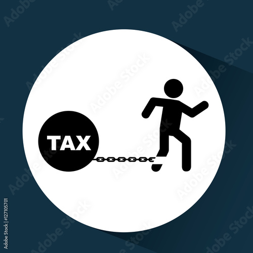 business financial burden taxes icon vector illustration eps 10