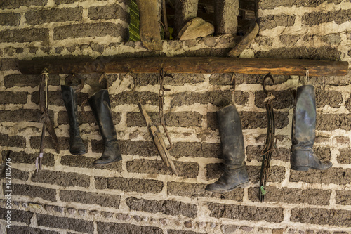 Fotografie Elements of stable cavalry