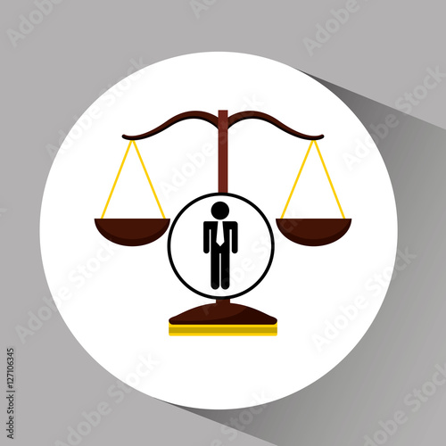 silhouette man manager economy finance balance vector illustration