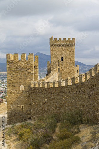 Consular castle in the Genoese fortress in Sudak, Crimea.