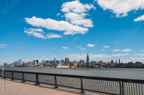 beautiful new york city skyline over hudson river, usa, america. © UTBP