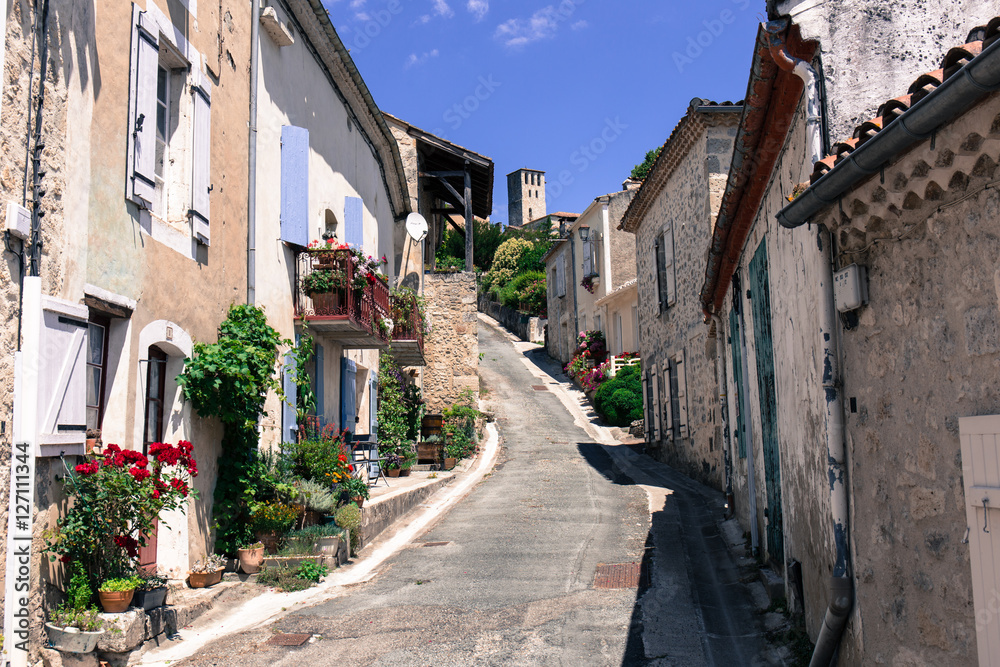 Village street in France