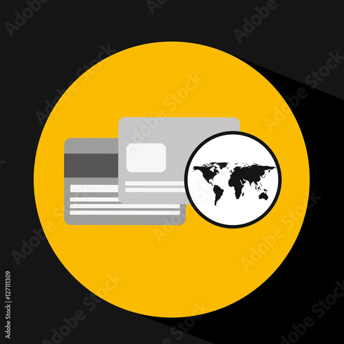 map world business credit card design vector illustration eps 10
