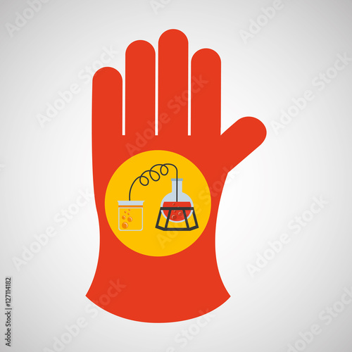 sciencie glove and process distillation vector illustration eps 10
