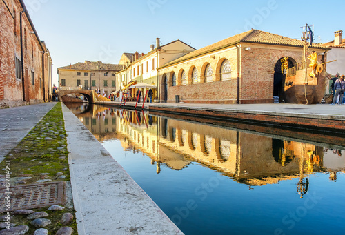 reflect building canal Comacchio Ferrara Emilia Romagna little venice italy