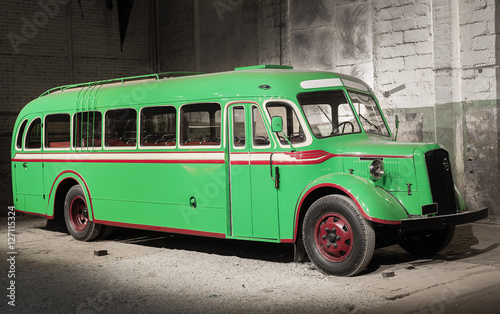 Retro style bus. Toned. Selective focus.