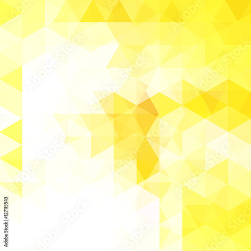 Background of geometric shapes. Abstract triangle geometrical background. Mosaic pattern. Vector EPS 10. Vector illustration. White, yellow colors