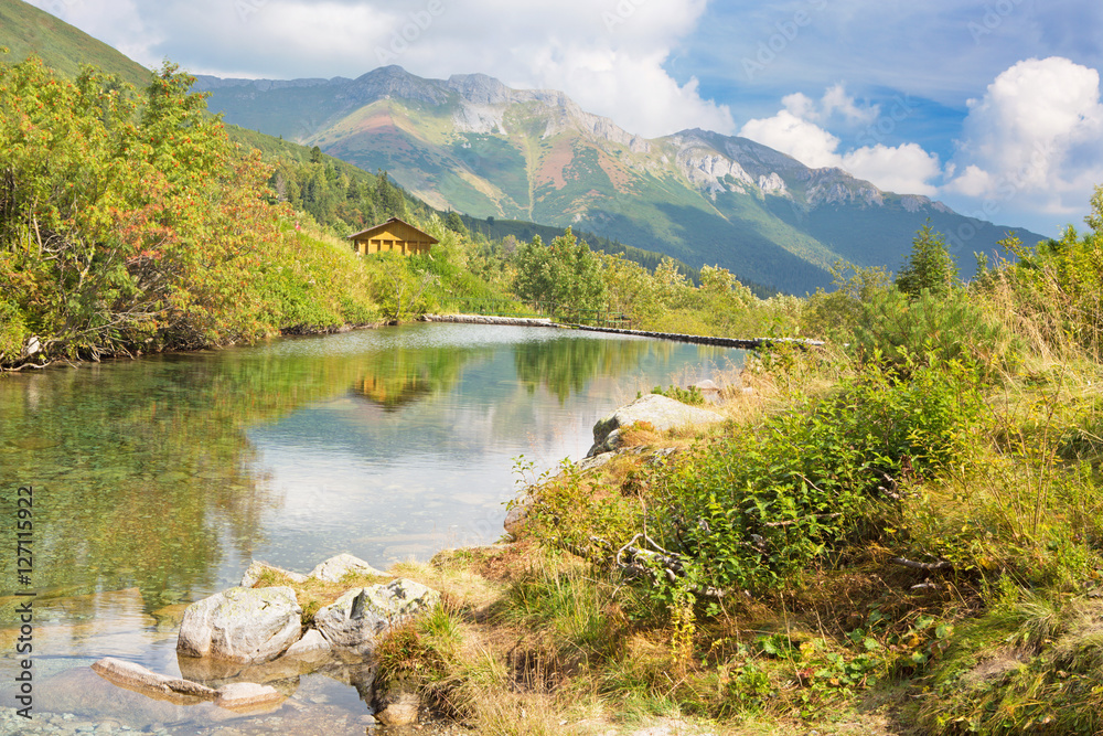 High Tatras - The Zelene Pleso lake with the Belianske Tatry in the background.