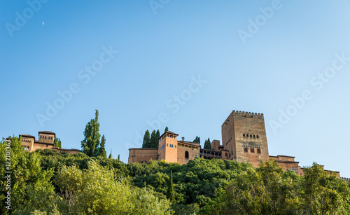 Granada - The Alhambra palace and fortness complex in evening light. © Daniel