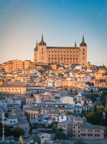 Toledo, Spain old town cityscape at the Alcazar.