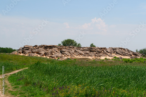 Ancient stone complex Stone Grave in Ukraine photo