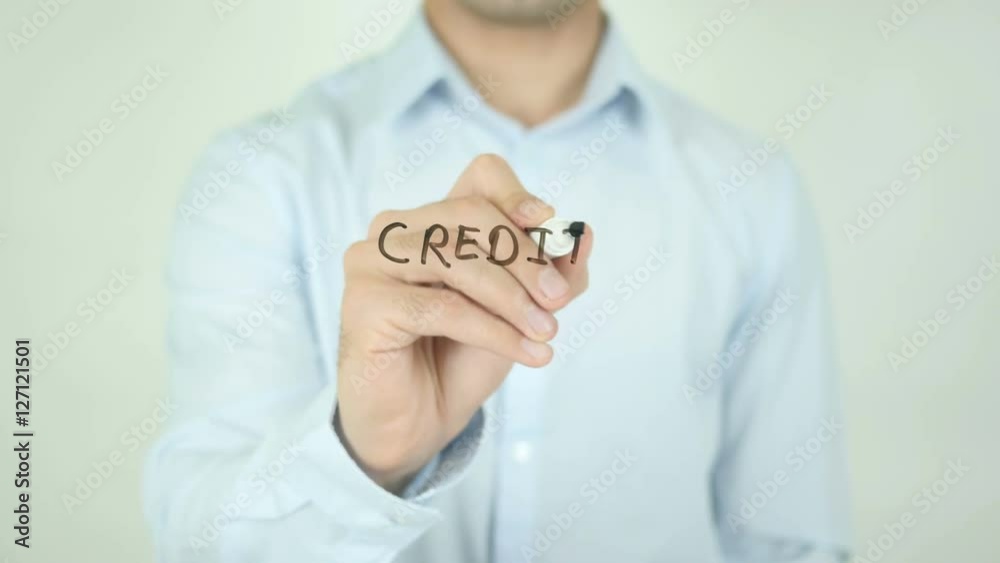 Credit Note, Man Writing on Screen Credit Note, Man Writing on Screen