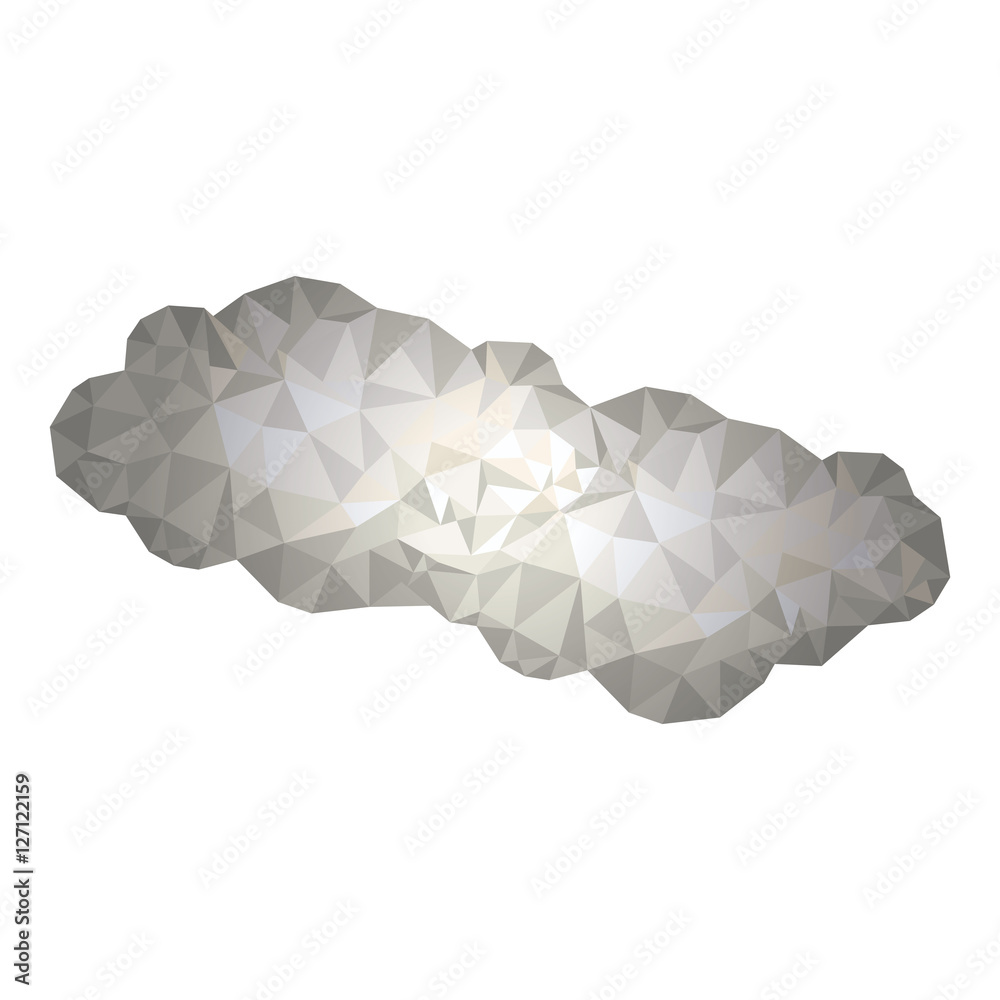 Polygonal cloud icon. Weather sky nature and climate theme. Isolated design. Vector illustration Polygonal cloud icon. Weather sky nature and climate theme. Isolated design. Vector illustration