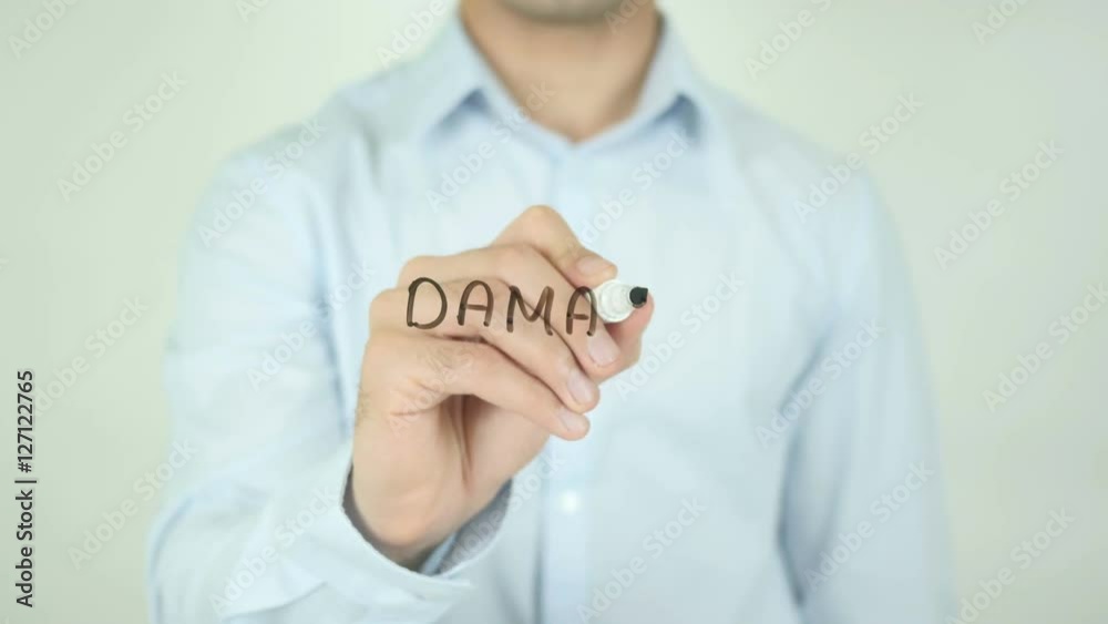 Damage, Man Writing on Screen Damage, Man Writing on Screen