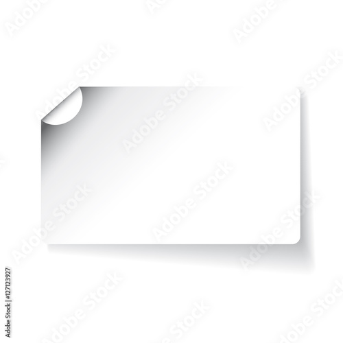 White paper sticker vector