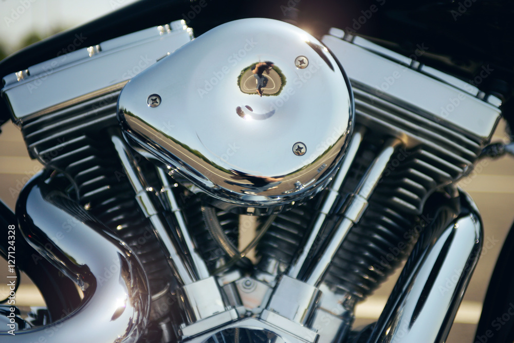 Fototapeta premium Motorcycle Engine Detail